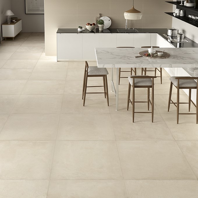 Keramische binnentegel CeraVision Citylife Beige 59,5x119,2x1cm - R 8 beige 90x90 living pranzo 2 - 13237