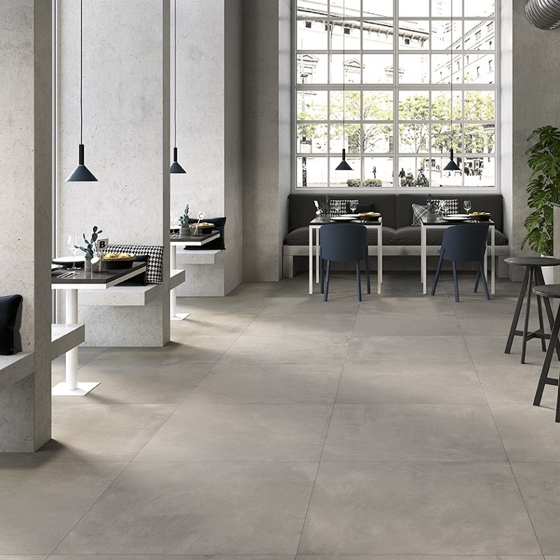 Keramische binnentegel CeraVision Citylife Ash 59,5x119,2x1cm - R 9 ash 90x90 pubblico - 13234