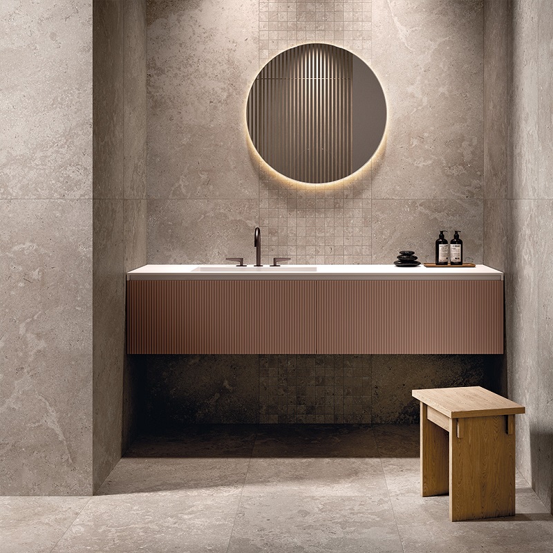 Keramische binnentegel CeraVision Timeless Taupe 60x119,8x0,9cm - Sintesi timelesse taupe bagno - 14061