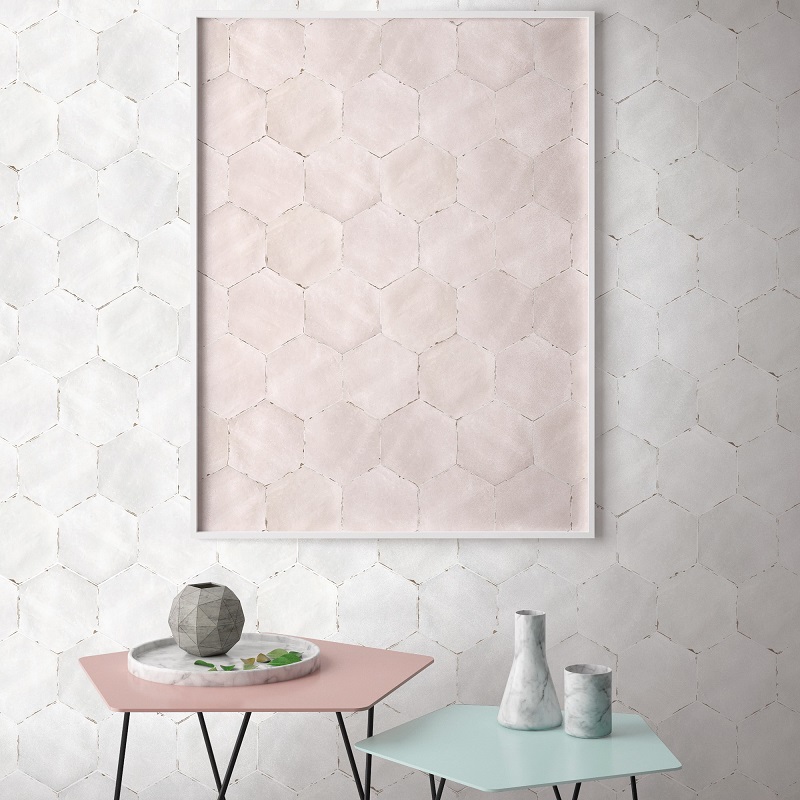 Keramische binnentegel CeraVision Capri Solaro White 14x16x1cm - Solaro white - 13341