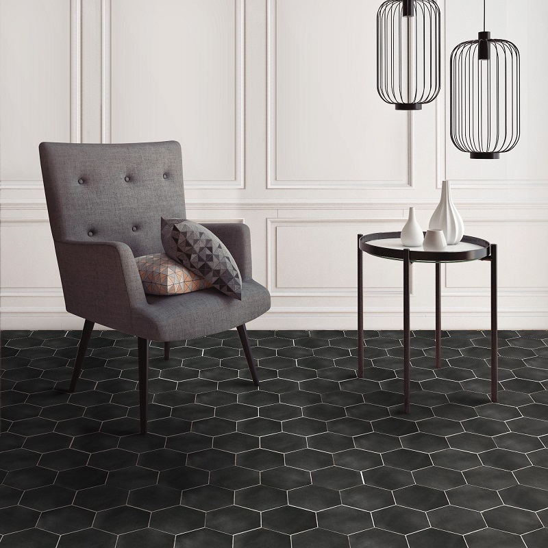 Keramische binnentegel CeraVision Capri Sorrentine Nero 14x16x1cm - Sorrentine nero - 13344
