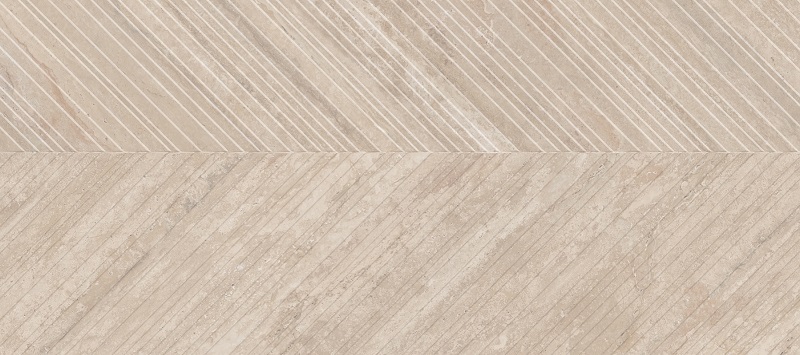 Keramische binnentegel CeraVision Travertine Chevron Classic Anticato 60x120x1cm - Travertin chevron classic anticato ceravision - 19679