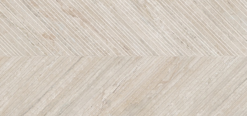 Keramische binnentegel CeraVision Travertine Chevron Light Anticato 60x120x1cm - Travertin chevron light anticato ceravision 1 - 19682