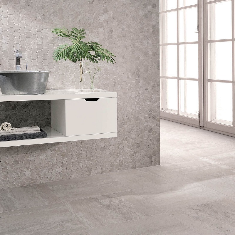 Keramische binnentegel Michel Oprey Coem Travertino Veincut Grigio naturale 60x120x1cm - Travertino veincut grigio 1 1 - 16726