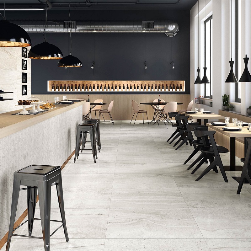 Keramische binnentegel Michel Oprey Coem Travertino Veincut White naturale 120x120x0,9cm - Travertino veincut white 3 1 - 20578