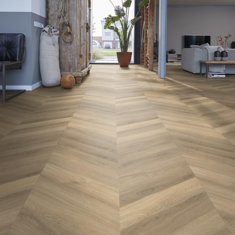 Floorlife YUP Chevron dryback beige (Paddington) 9073250419 - Yup chevron beige sfeer - 11902