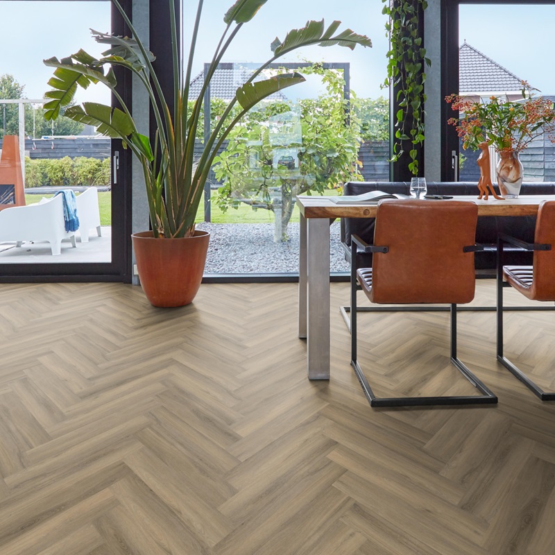 Ambiant Spigato Avanto visgraat click SRC light brown 6158350219 - Yup herringbone light brown sfeer - 21514